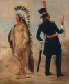 George Catlin - Wi jún jon, Pigeon's Egg Head (The Light) Going to and Returning from Washington