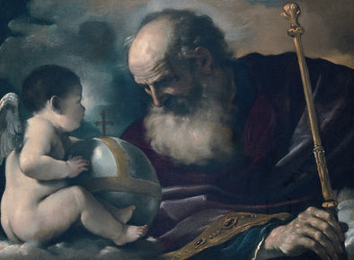 Guercino - Eternal Father with a little angel