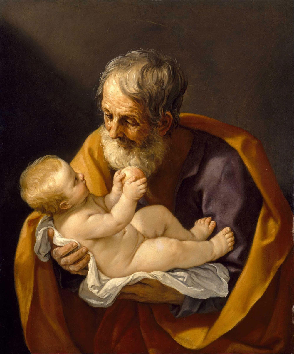 Guido Reni - Saint Joseph and the Christ Child-Reproduction-Get Custom Art