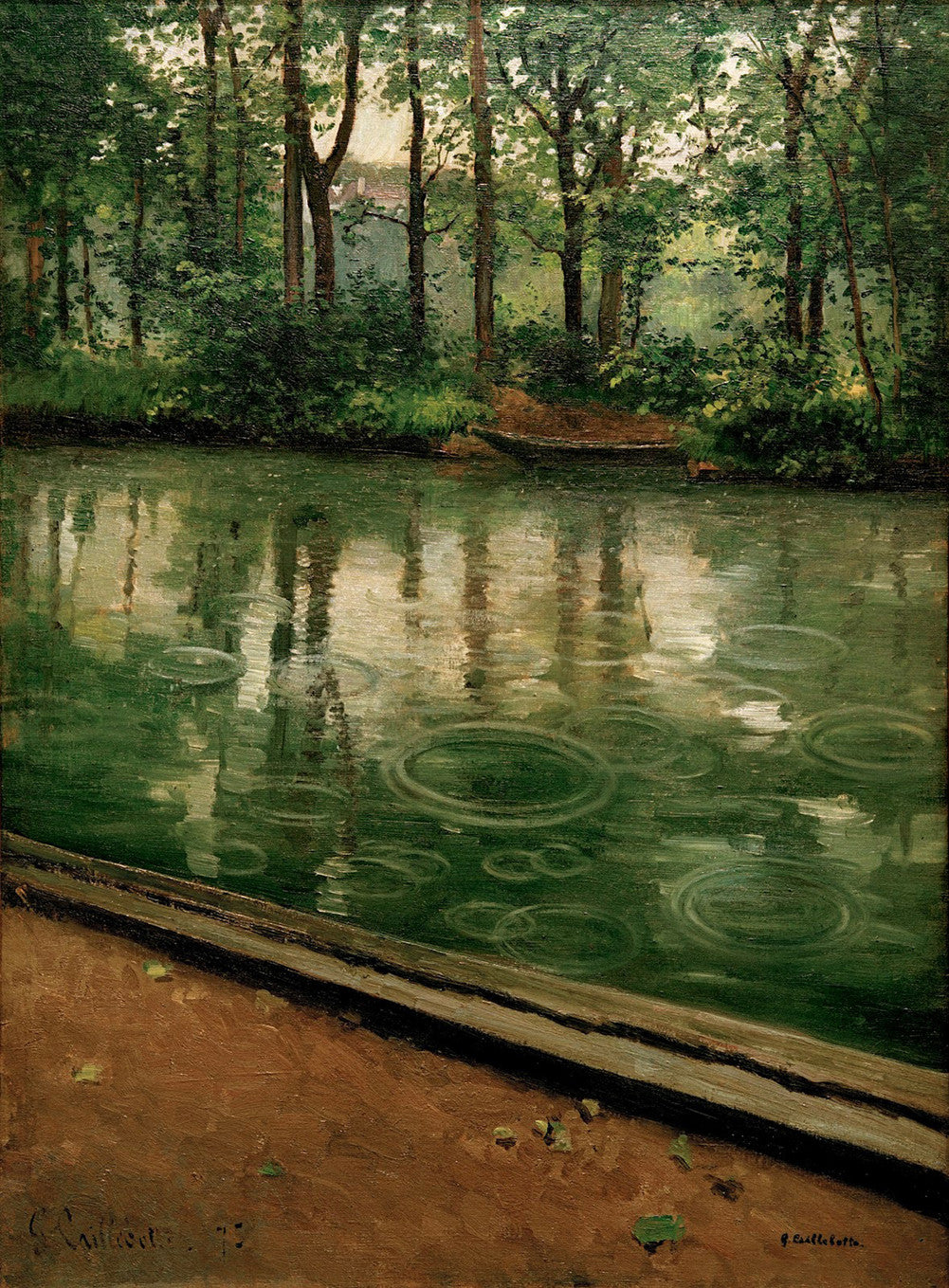 Gustave Caillebotte - L'Yerres, pluie-Reproduction-Get Custom Art