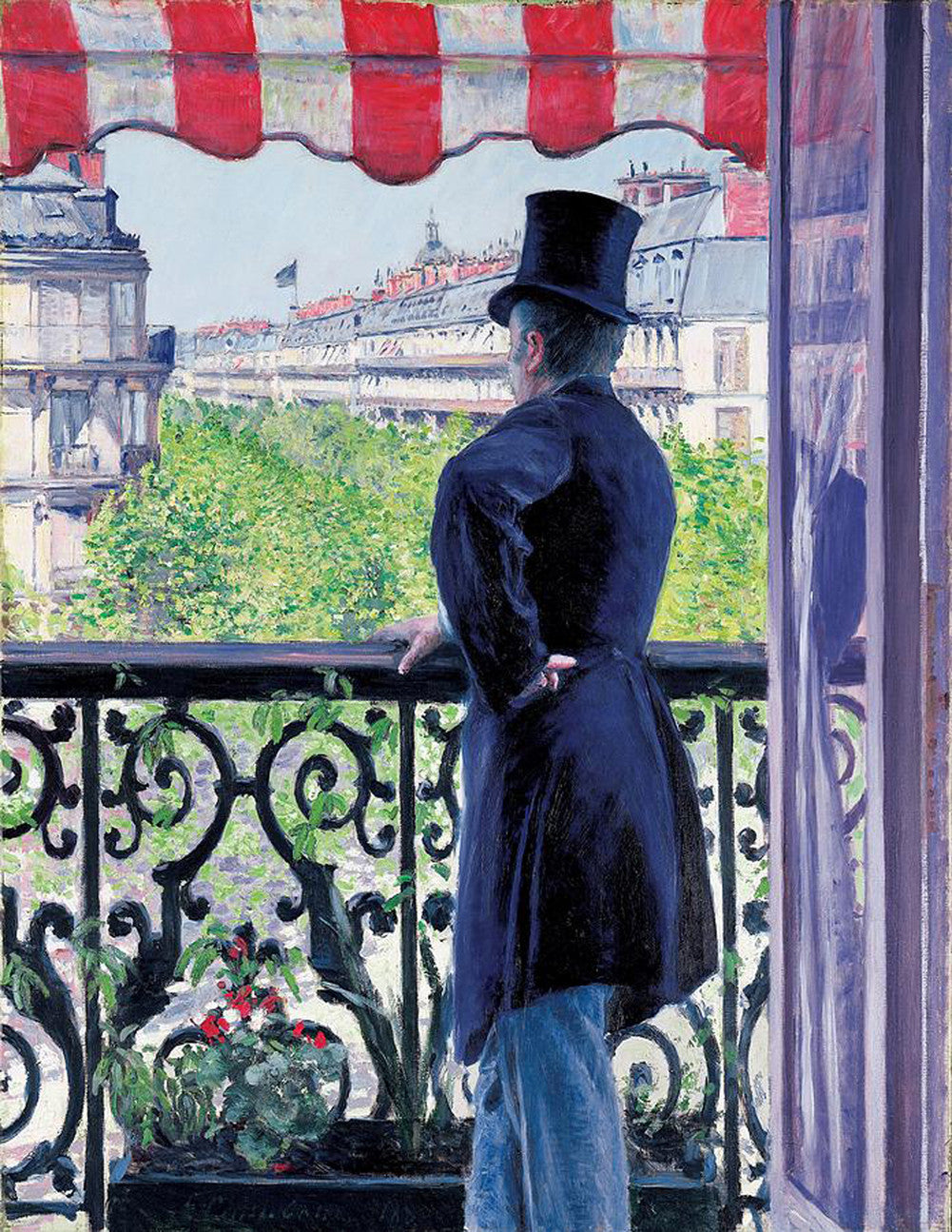 Gustave Caillebotte - L'homme au balcon, Boulevard Haussmann-Reproduction-Get Custom Art