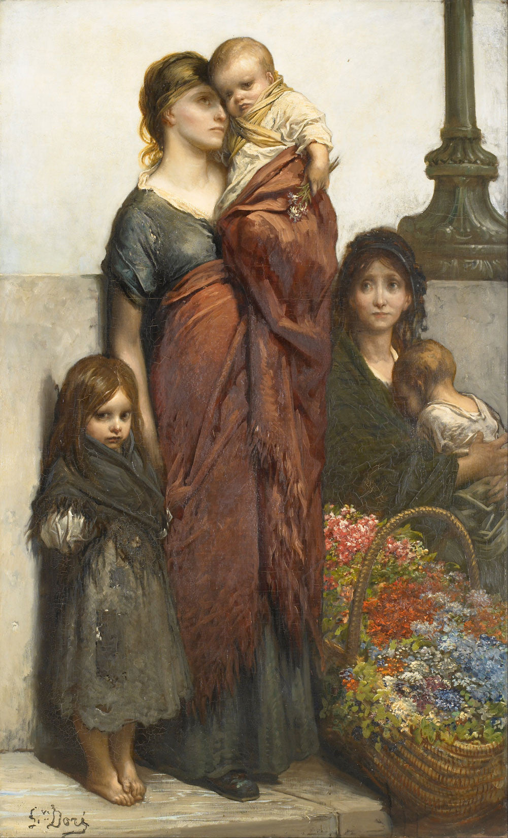 Gustave Dore - Flower Sellers of London-Reproduction-Get Custom Art