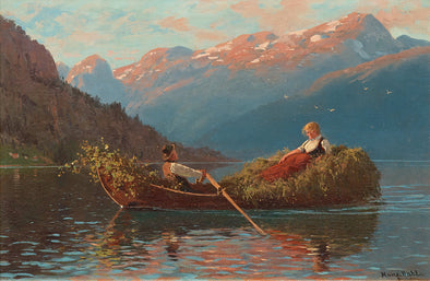 Hans Dahl - On the way back from work, Western Norway