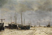 Hendrik Willem Mesdag - Polder Seascape with frozen ships-Reproduction-Get Custom Art