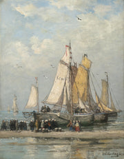 Hendrik Willem Mesdag - The Return of the Fishing Fleet on Scheveningen Beach-Reproduction-Get Custom Art