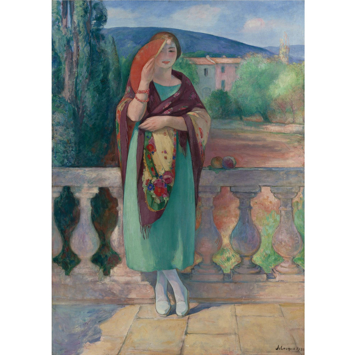 Henri Lebasque - Girl with a Fan (Nono)-Reproduction-Get Custom Art