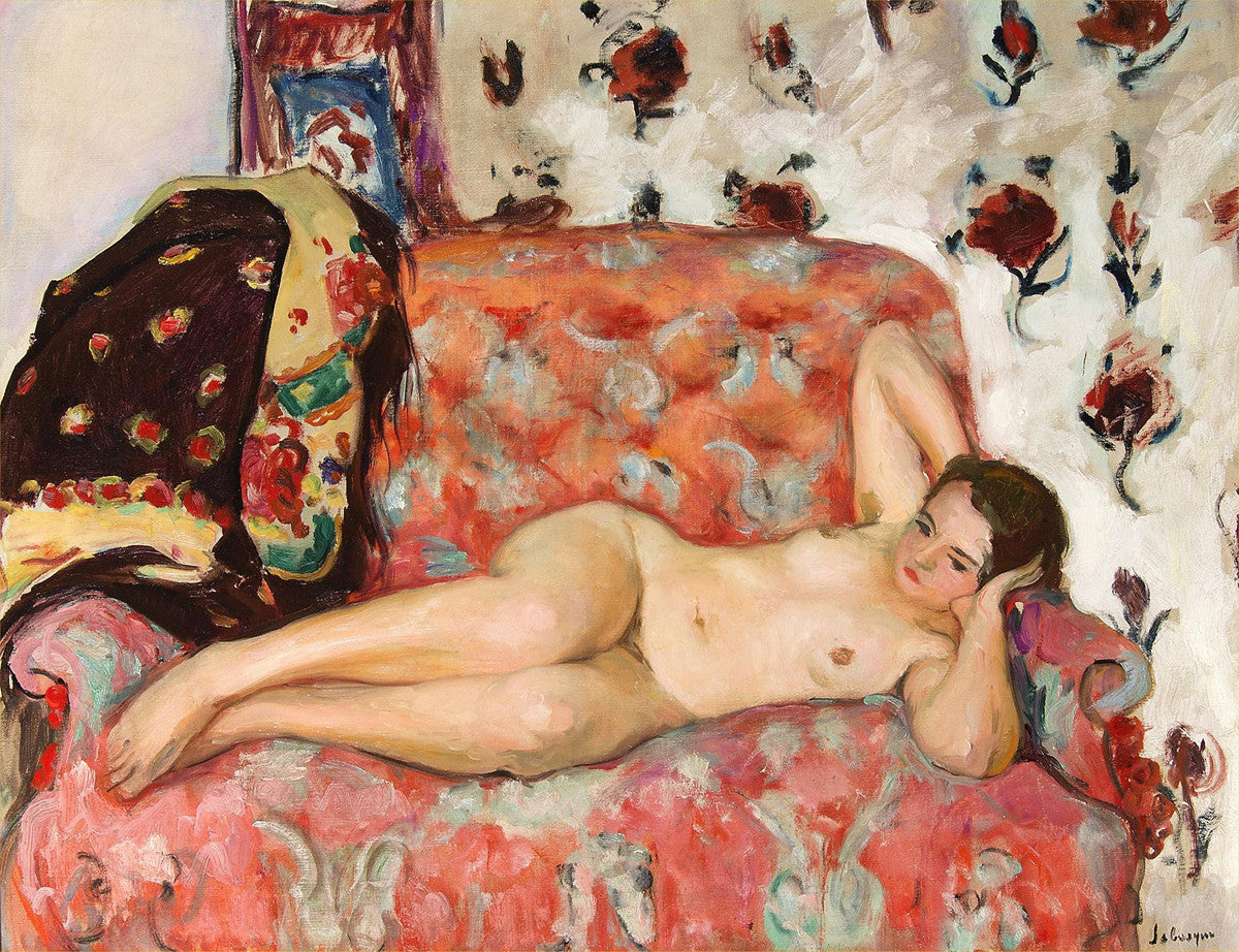 Henri Lebasque - Nu Allongé sur le Canapé-Reproduction-Get Custom Art