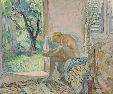 Henri Lebasque - Nude Seated on a Sofa near the Window