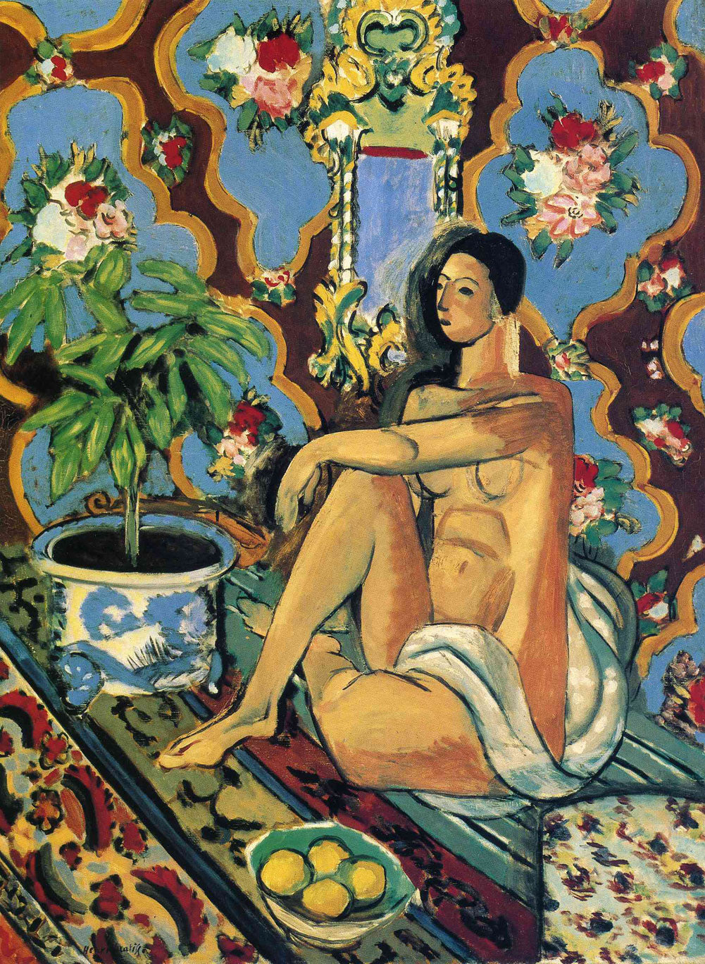 Henri Matisse - Decorative Figure on an Ornamental Background-Reproduction-Get Custom Art