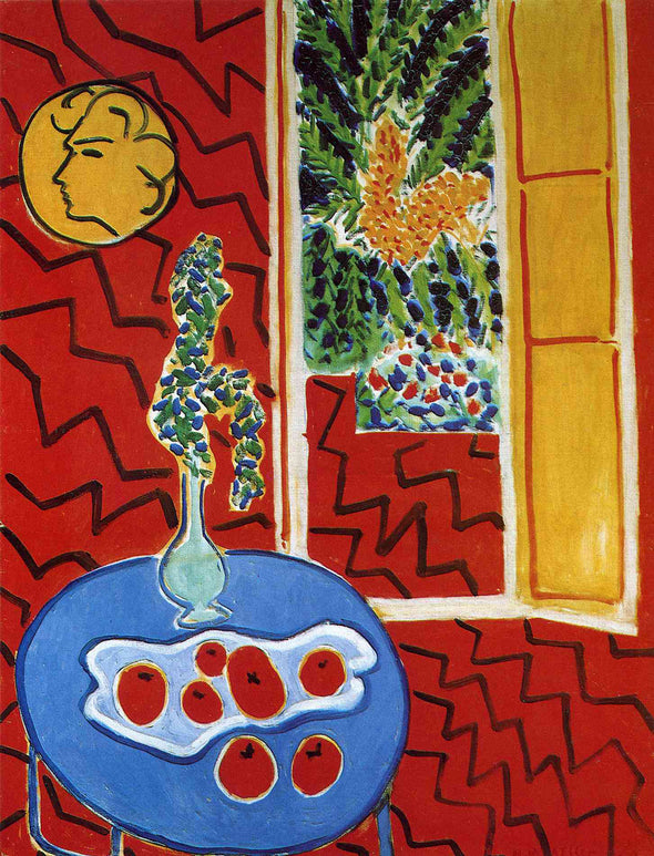 Henri Matisse - Red Interior Still Life on a Blue Table