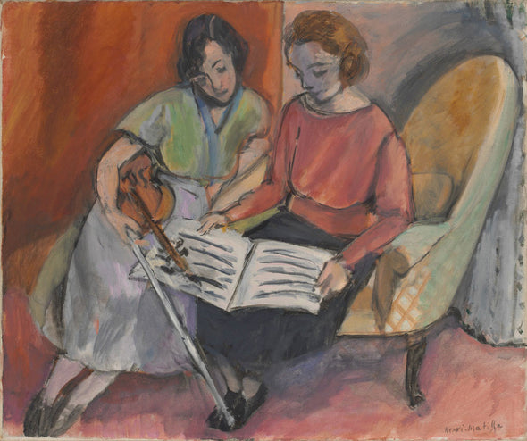 Henri Matisse - The Music Lesson, Two Women Seated on a Divan