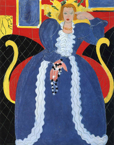 Henri Matisse - Woman in Blue, or the Large Blue Robe and Mimosas