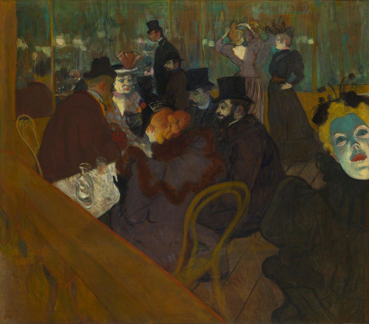 Henri de Toulouse Lautrec - At the Moulin Rouge-Reproduction-Get Custom Art