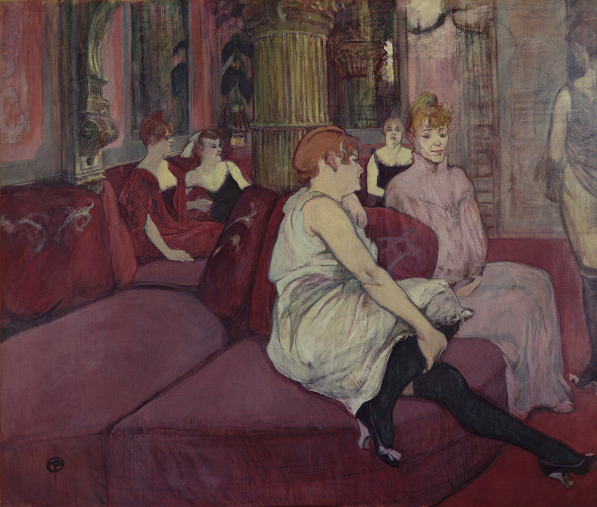 Henri de Toulouse Lautrec - In the Salon at the Rue des Moulins-Reproduction-Get Custom Art