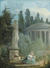 Hubert Robert - Young Girl Seated Near the Love Temple
