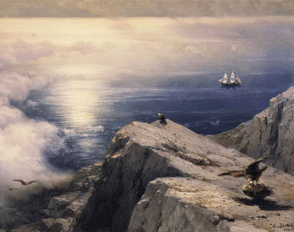 Ivan Konstantinovich Aivazovsky - A Rocky Coastal Landscape in the Aegean