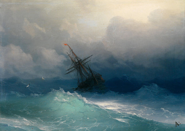 Ivan Konstantinovich Aivazovsky - Ship on a Stormy Sea