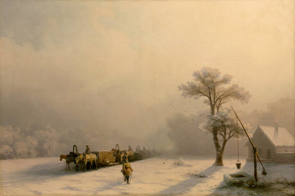 Ivan Konstantinovich Aivazovsky - Winter Caravan on the Road