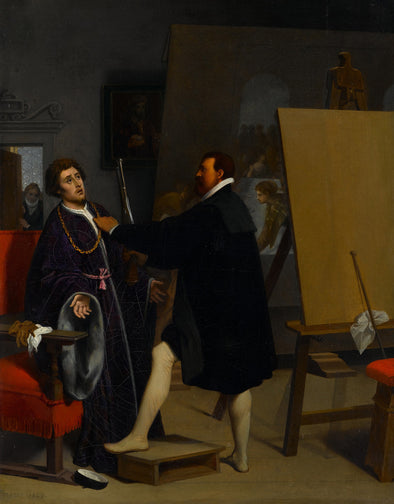 Jean-Auguste-Dominique Ingres - Aretino in the Studio of Tintoretto