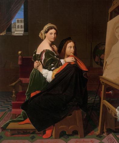 Jean-Auguste-Dominique Ingres - Raphael and the Fornarina