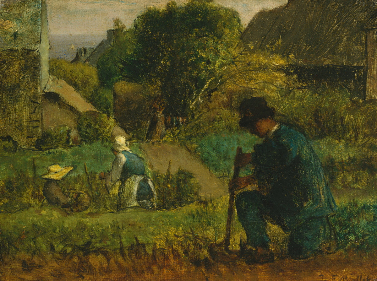 Jean-François Millet - Garden Scene