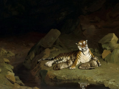 Jean-Léon Gérôme - Tigress and Her Cubs
