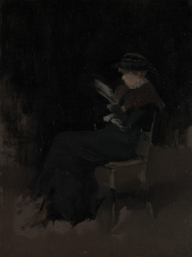 James Abbott McNeill Whistler - Arrangement in Black, Girl Reading