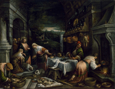 Jacopo Bassano - Christ in the House of Mary, Martha, and Lazarus