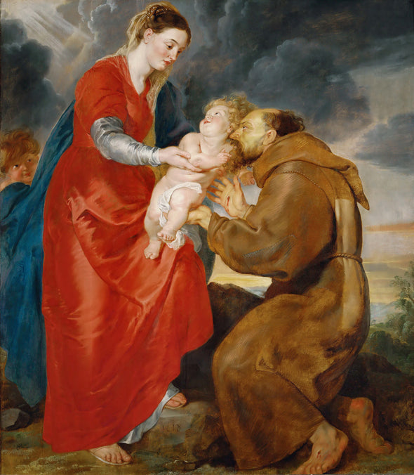 Jacques-Louis David - The Virgin Presents the Infant Jesus to Saint Francis
