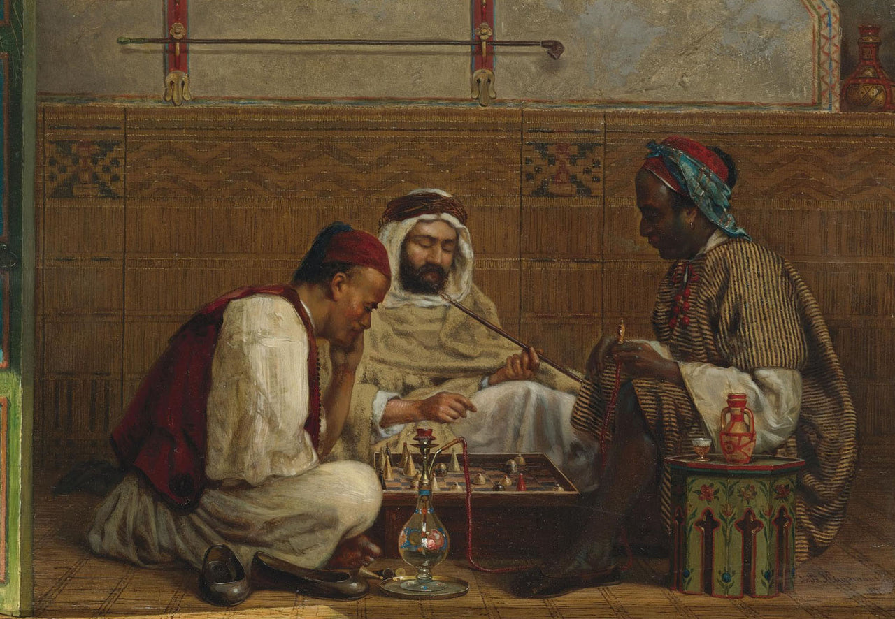 Jan Baptist Huysmans - A Game of Chess-Reproduction-Get Custom Art