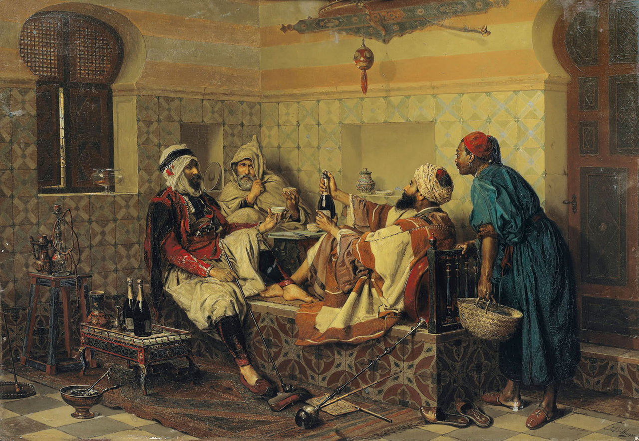 Jan Baptist Huysmans - The Champagne Drinkers-Reproduction-Get Custom Art