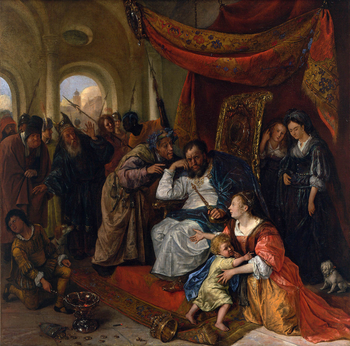 Jan Steen - Moses and Pharaoh's Crown