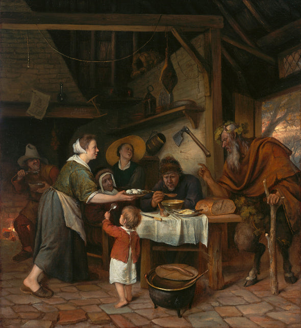 Jan Steen - The Satyr and the peasant family