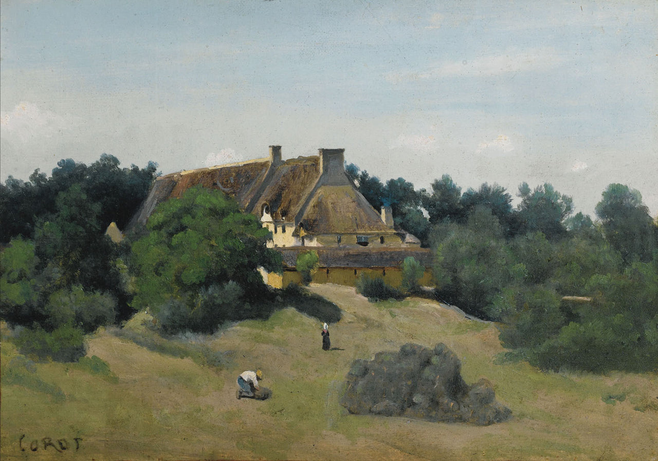 Jean-Baptiste-Camille Corot - A Farm in Saint Martin-Reproduction-Get Custom Art