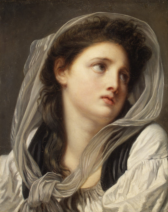 Jean Baptiste Greuze - Head of a Young Woman