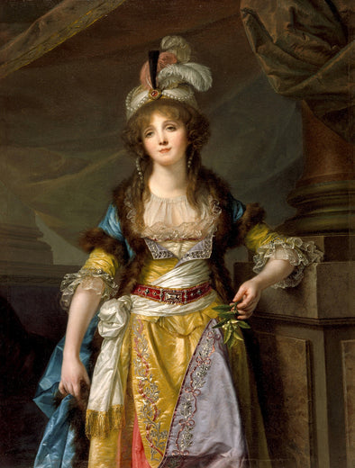 Jean Baptiste Greuze - Portrait of a Lady in Turkish Fancy Dress