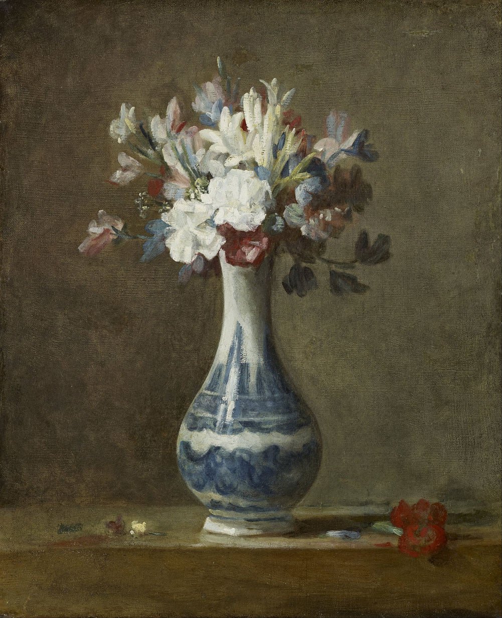 Jean-Baptiste-Simeon Chardin - A Vase of Flowers-Reproduction-Get Custom Art