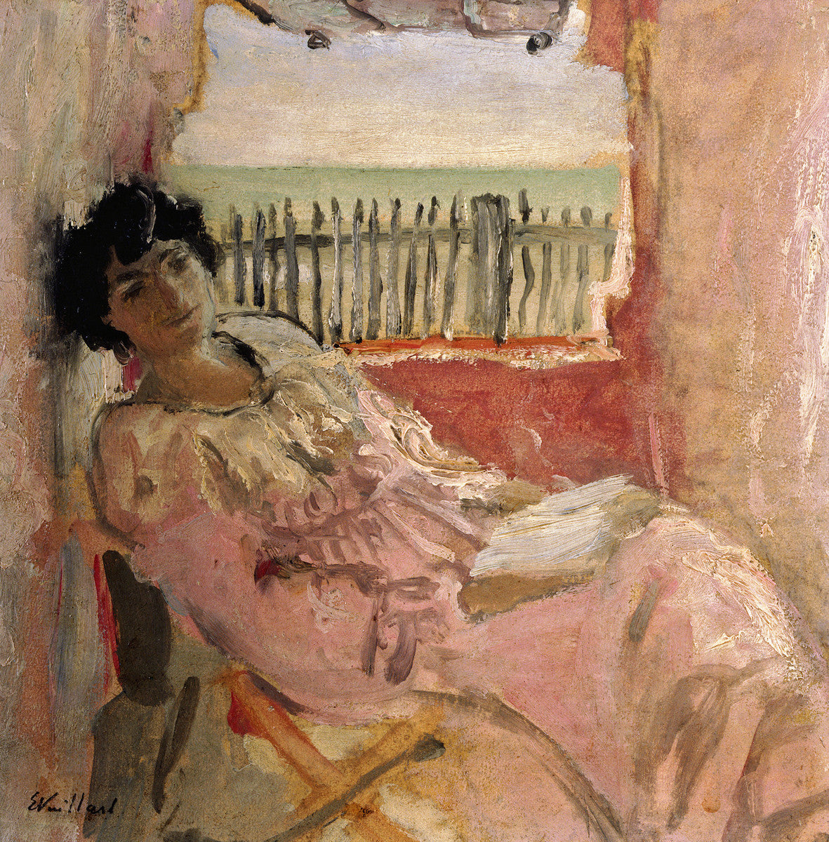 Jean-Édouard Vuillard - Lucy Hessel at the Seashore-Reproduction-Get Custom Art