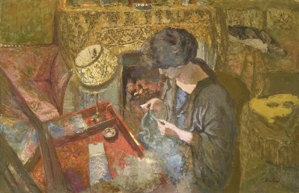 Jean-Édouard Vuillard - The Small Drawing Room, Mme Hessel at Her Sewing Table