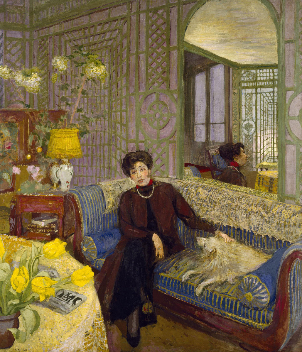 Jean-Édouard Vuillard - Woman in a Striped Dress-Reproduction-Get Custom Art