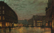 John Atkinson Grimshaw - Boar Lane Leeds by lamplight