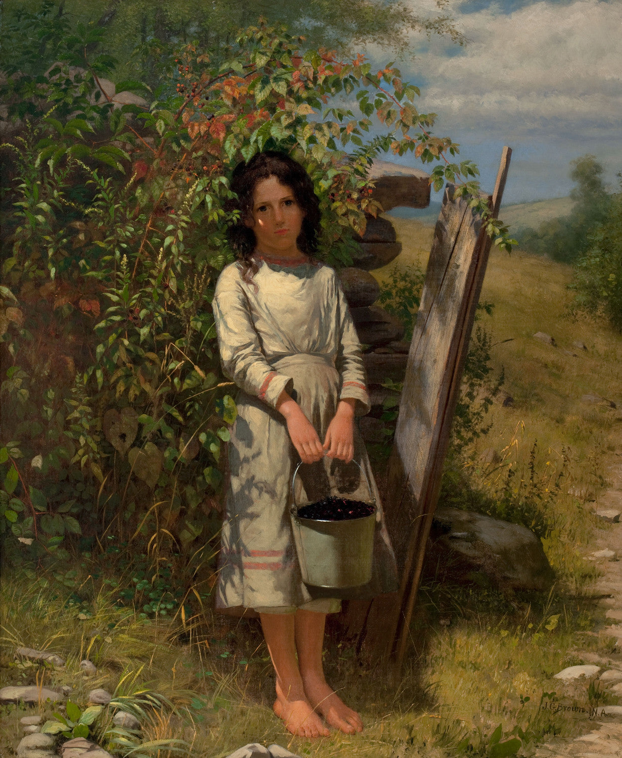 John George Brown - Blackberry Picking