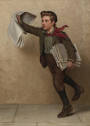 John George Brown - Extra, Extra (The Paper Boy)-Reproduction-Get Custom Art