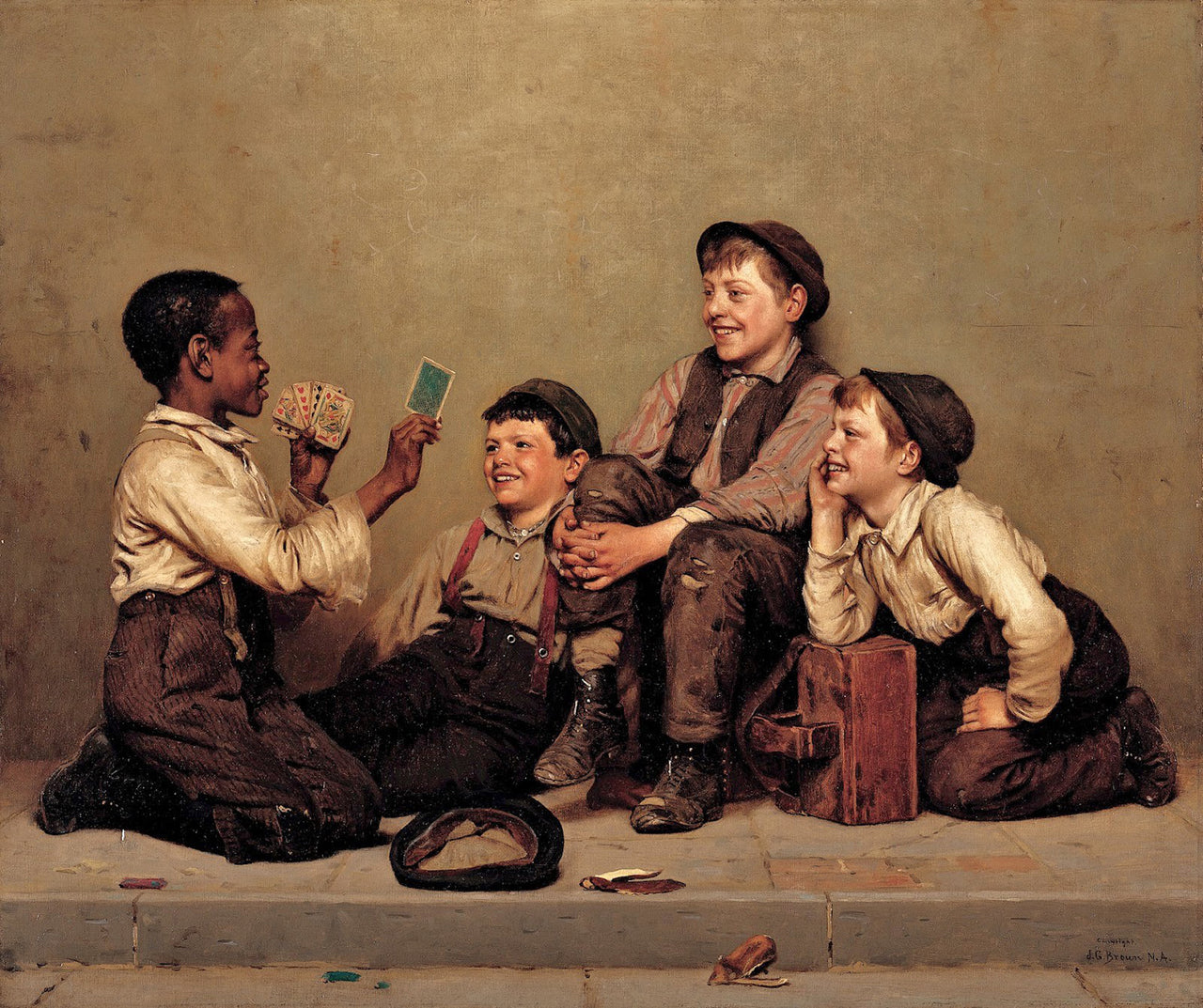 John George Brown - The Card Trick