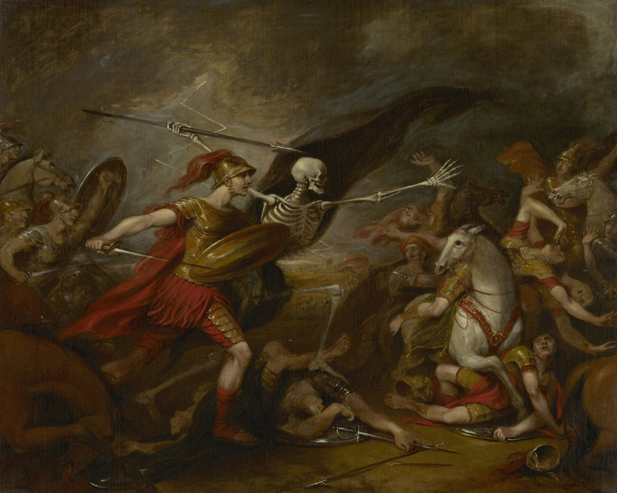 John Trumbull - Joshua At The Battle Of Ai Attended By Death-Reproduction-Get Custom Art