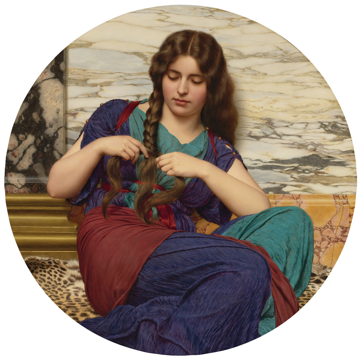 John William Godward - A Congenial Task-Reproduction-Get Custom Art