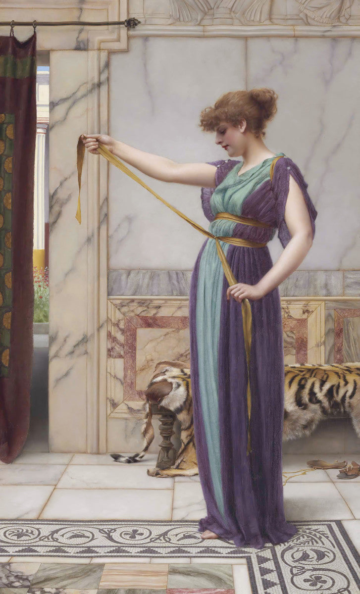 John William Godward - A Pompeian Lady-Reproduction-Get Custom Art