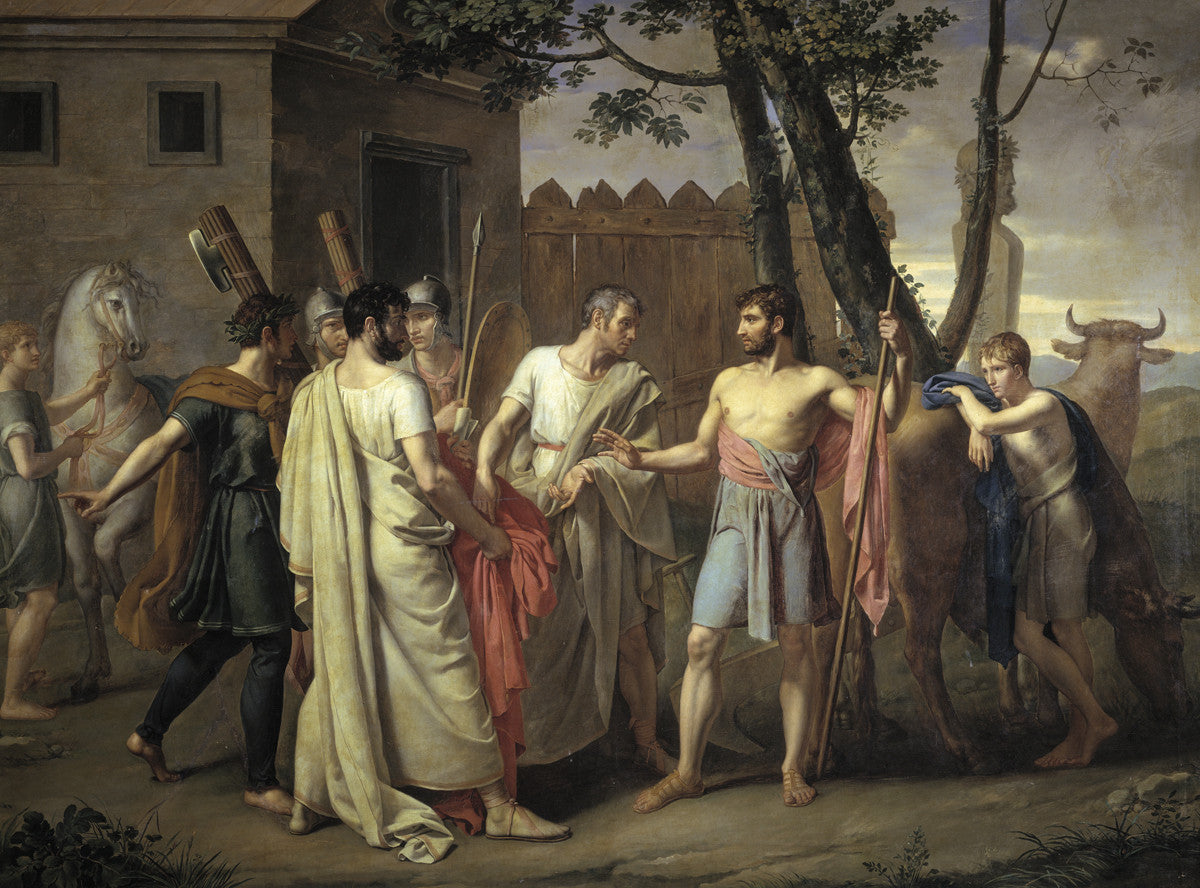Juan Antonio Ribera - Incinato Abandona El Arado Para Dictar Leyes A Roma-Reproduction-Get Custom Art