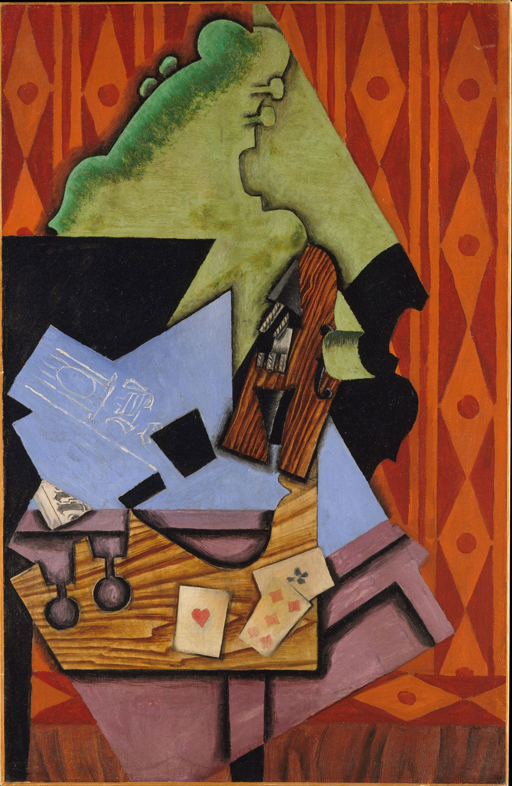 Juan Gris - Violin and Playing Cards on a Table-Reproduction-Get Custom Art