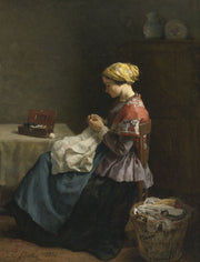 Jules Breton - La Petite Couturiere-Reproduction-Get Custom Art
